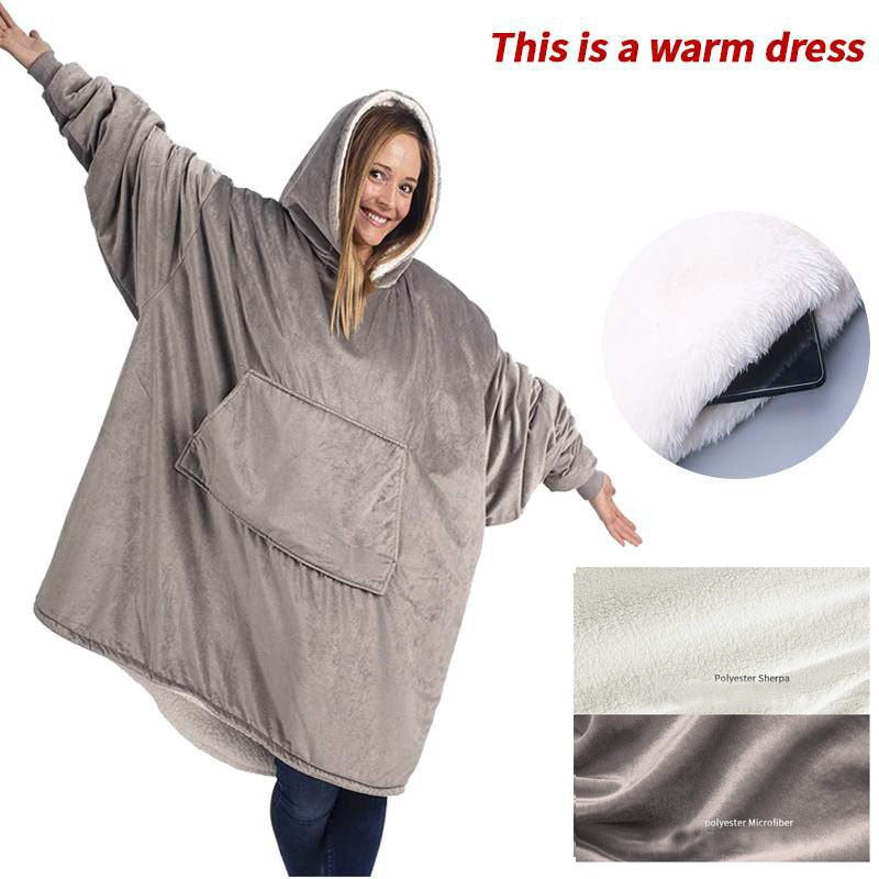 Wearable Warm TV Blanket with Sleeves