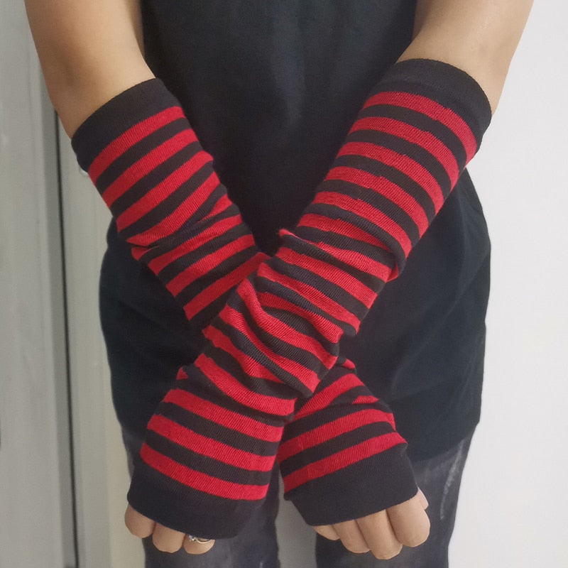 Fishnet Fingerless Long Gloves