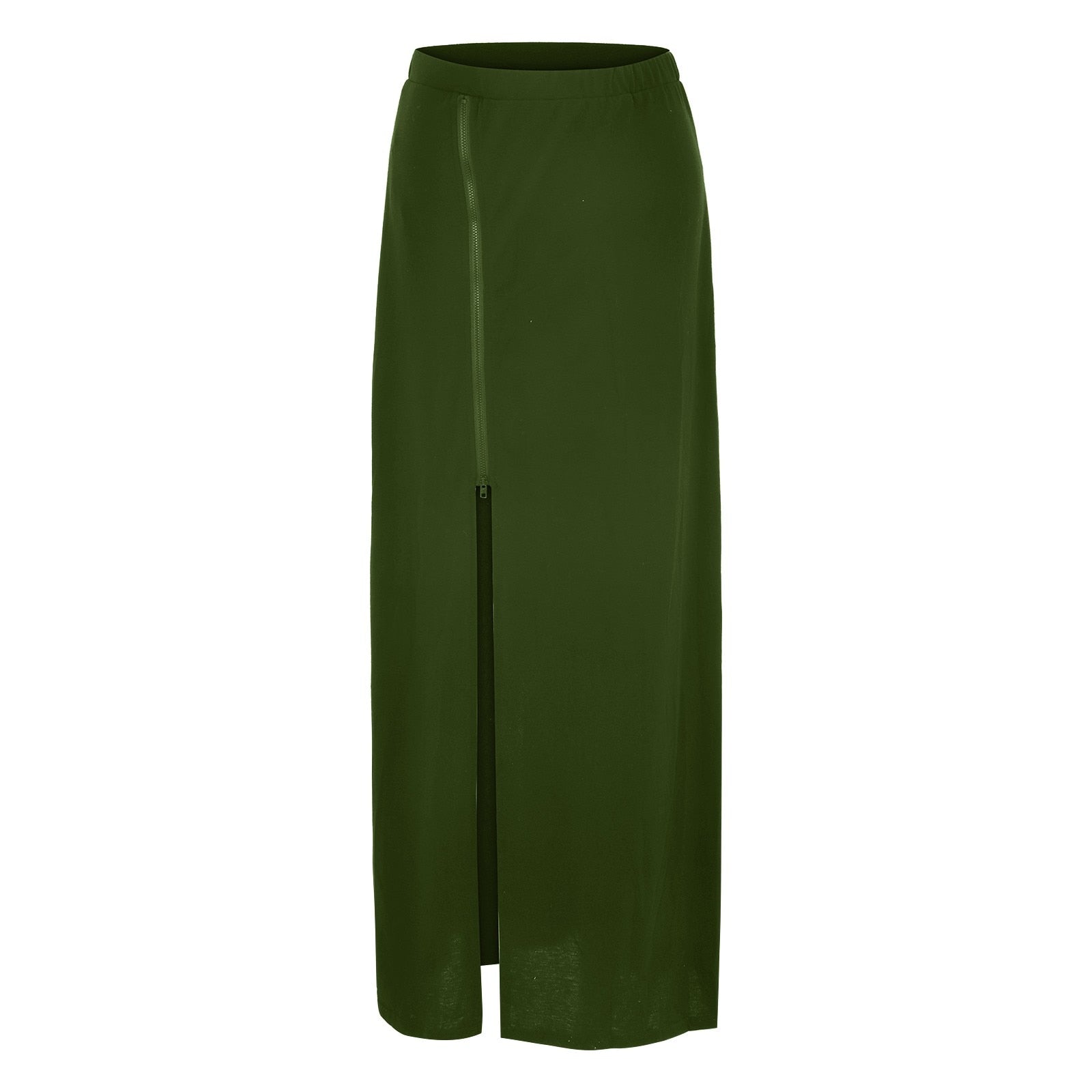 Open Side Split High Waist Maxi Skirt