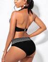 Dot Striped Two Piece Bikini Set Swimsuit S-5XL