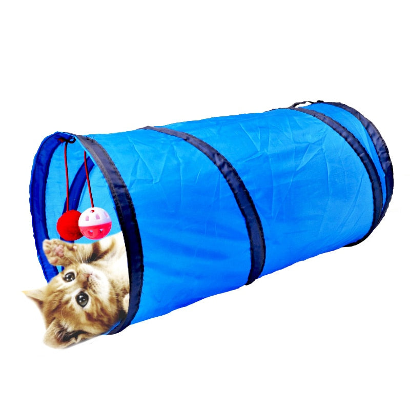 Cat Tunnel Play Tubes With  Collapsible Balls