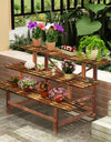 Large 3 Tier Stair Style Wood Plant Stand