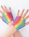 Fishnet Fingerless Long Gloves
