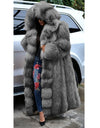 Warm Thick Long Faux Fur Coat With Hood