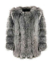 Elegant Windproof Thick Faux Fox Fur Long Coat