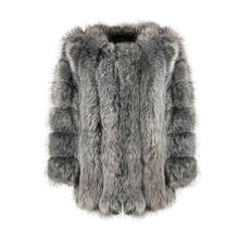 Load image into Gallery viewer, Elegant Windproof Thick Faux Fox Fur Long Coat
