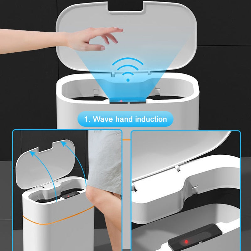 Intelligent Trash Can With Automatic Sensor