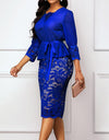 3/4 Sleeve Elegant Bodycon Knee-length Dress