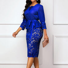 Load image into Gallery viewer, 3/4 Sleeve Elegant Bodycon Knee-length Dress
