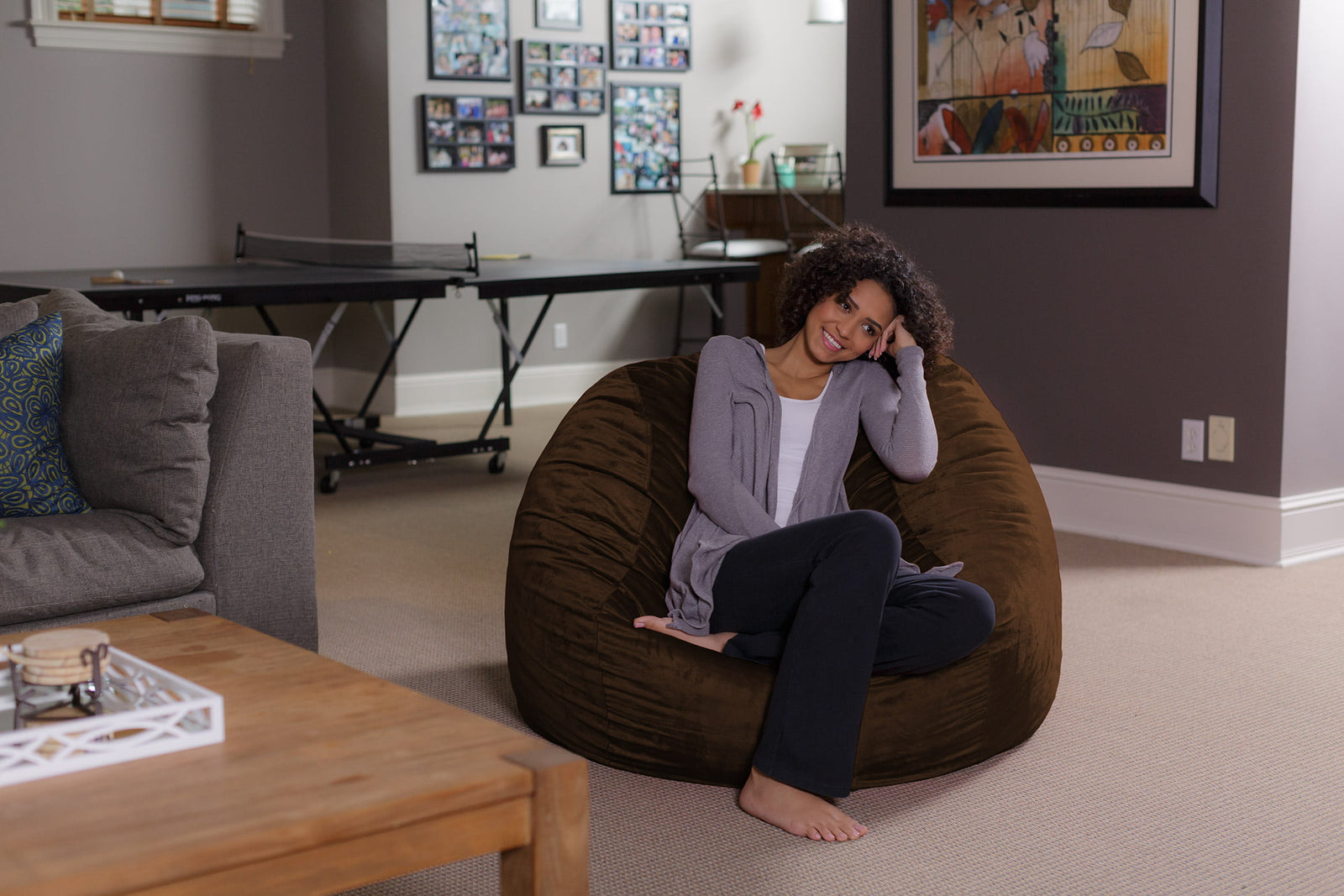 Sofa Sack Bean Bag Chair Memory Foam Lounger w/ Micro suede