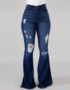 High Quality High Waist Stretchy Baggy Vintage Slim Fit Woman Wide Leg Flare Pants