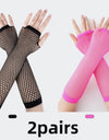 Fishnet Fingerless Long Gloves