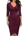 High Quality Casual Elegant Irregular Dress With Belt
