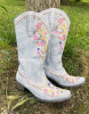 Embroidery Floral Western Cowboy Boots