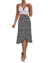 Midi A-Line High Waist Split Wrap Skirt