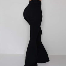 Load image into Gallery viewer, Bell-bottom Solid High Waist Long Pants
