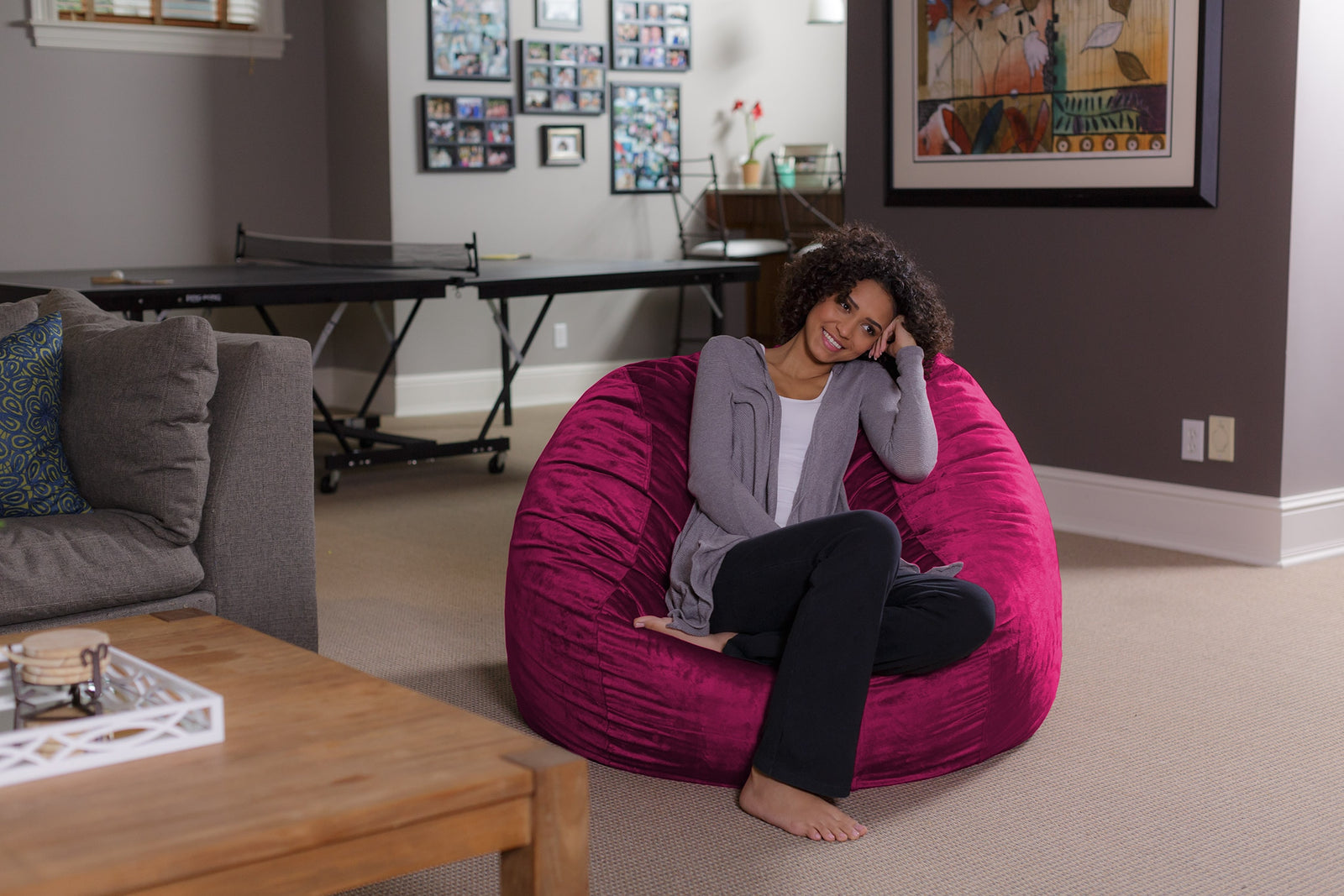 Sofa Sack Bean Bag Chair Memory Foam Lounger w/ Micro suede