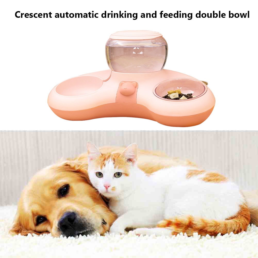 Automatic Dog/Cat Food Bowl Feeder With Water Fountain