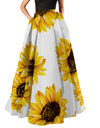 High Waist Bohemian Floral Print Maxi Skirts