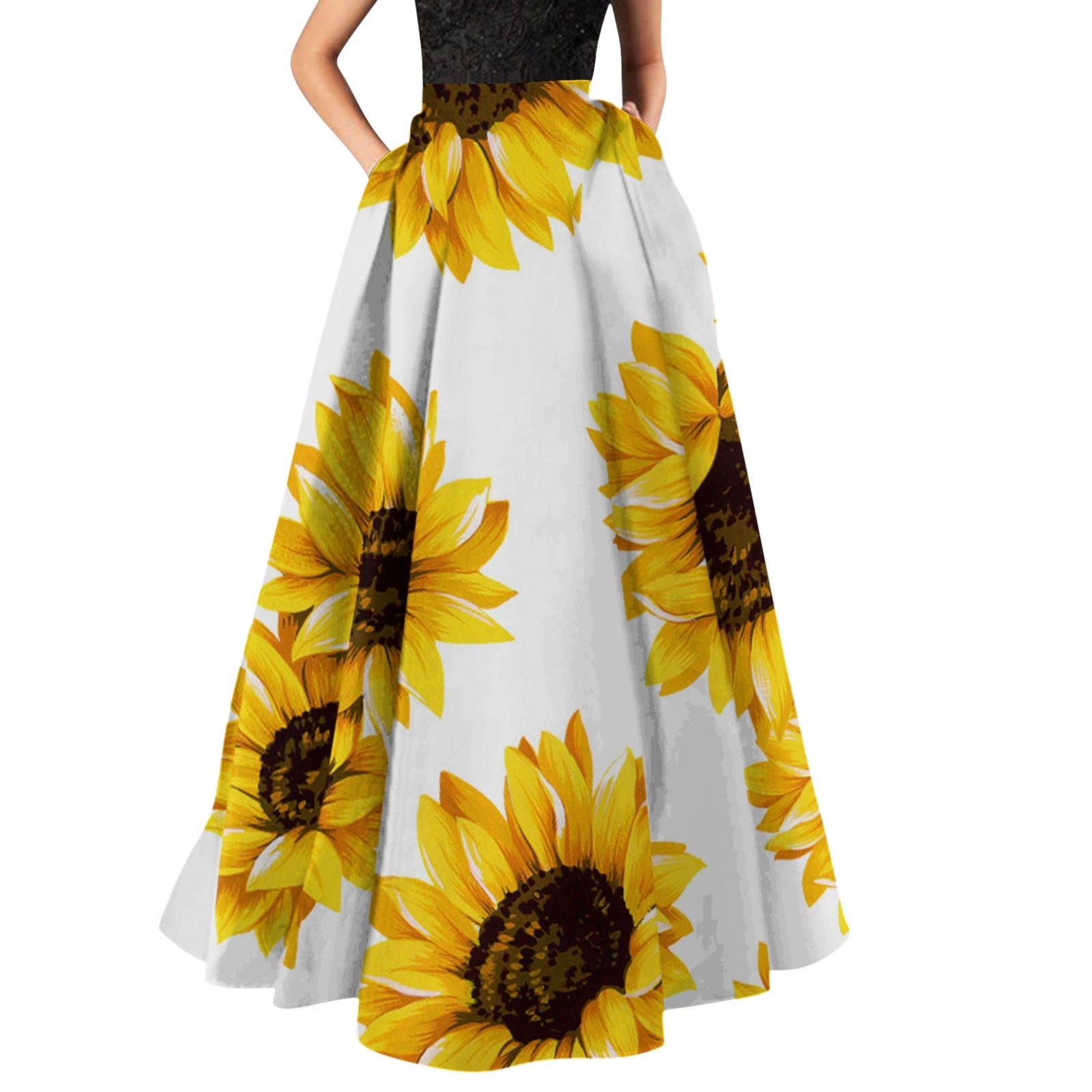High Waist Bohemian Floral Print Maxi Skirts