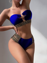 Load image into Gallery viewer, Strapless Flash Belt Bikini Set
