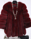 Elegant Windproof Thick Faux Fox Fur Long Coat
