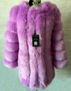 Elegant Windproof Thick Faux Fox Fur Long Coat