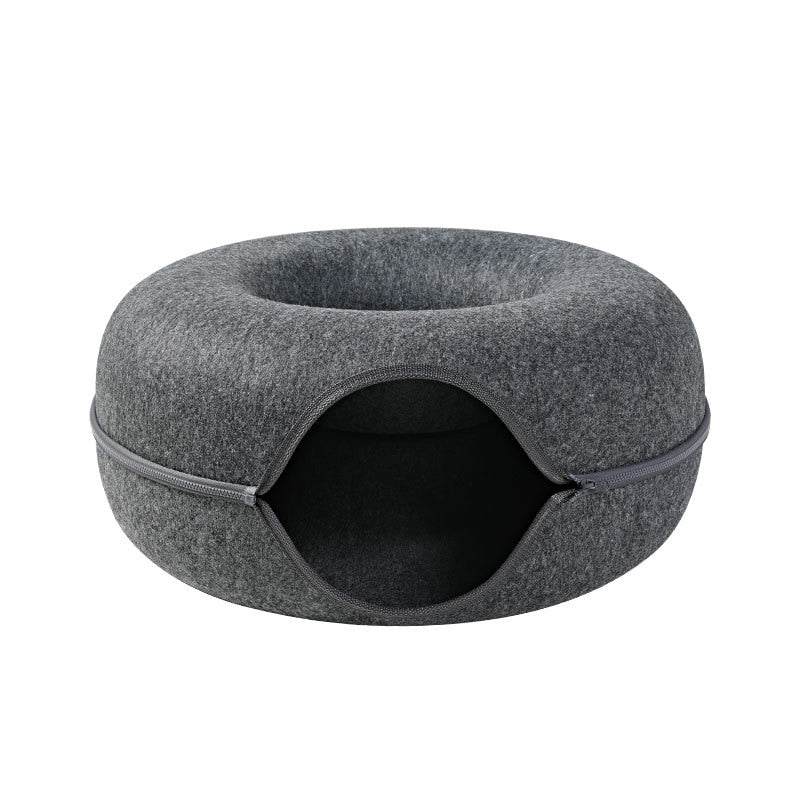 Donut Bed with Zipper Cat House