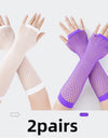 Fishnet Fingerless Long Gloves