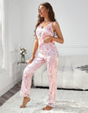 Floral Print Satin Pajamas