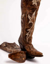 Chunky High Heel Cowgirl Boots