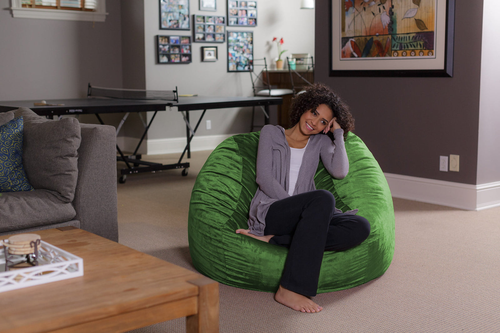 Sofa Sack Bean Bag Chair Memory Foam Lounger w/ Micro suede