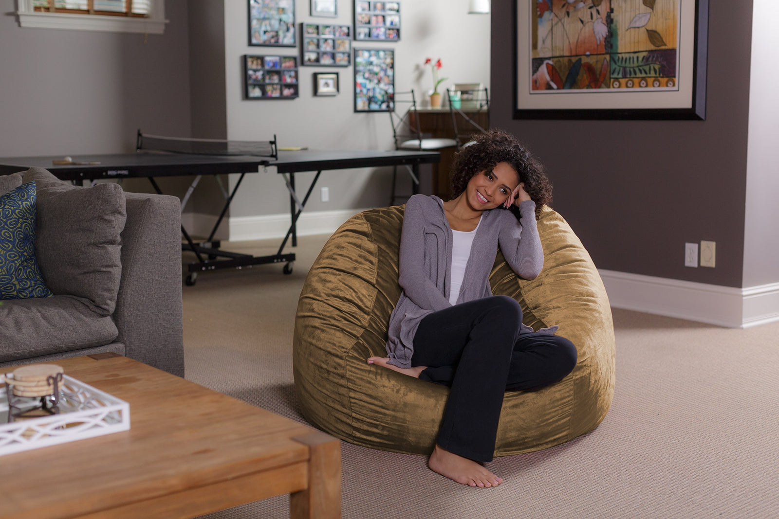 Sofa Sack Bean Bag Chair Memory Foam Lounger w/ Micro suede