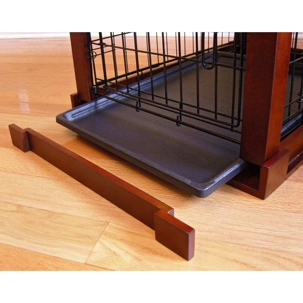 Mahogany Houses, Kennels Pet Dog Crate End Table with Cover