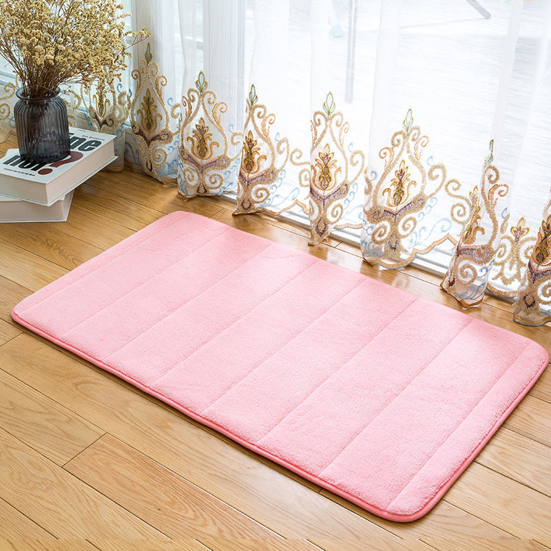 Velvet Solid Color Non-slip Bath Mat