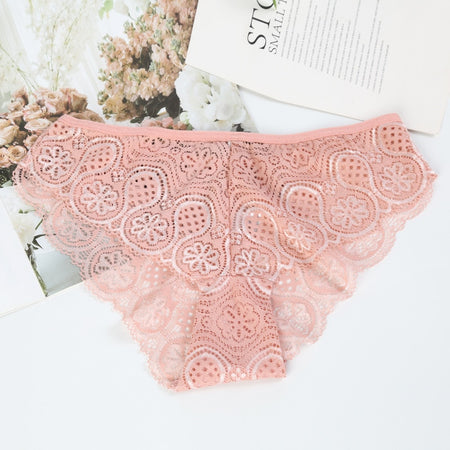Low-Waist Female Embroidery Underwear