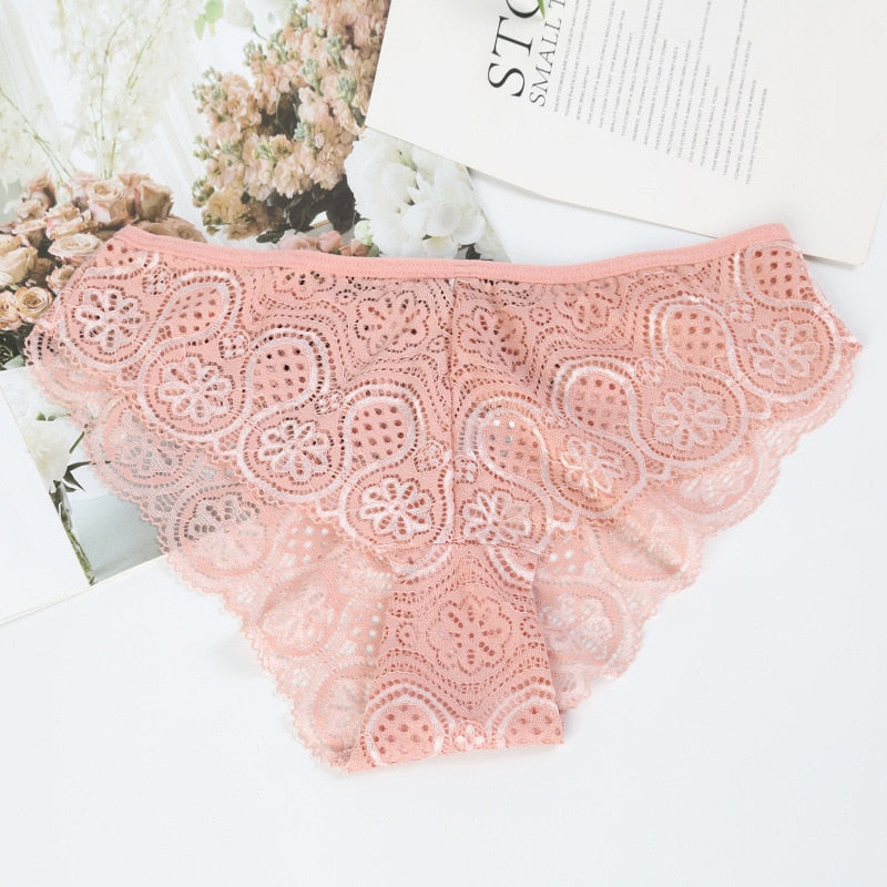 Low-Waist Female Embroidery Underwear