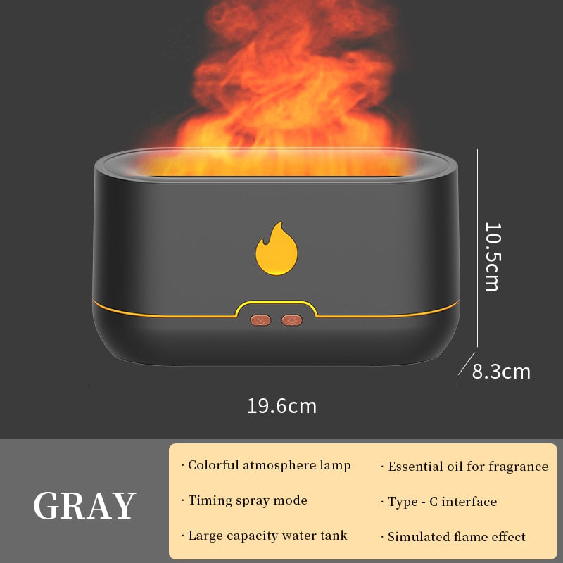 180ML USB Essential Oil Diffuser Simulation Flame