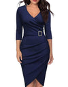 High Quality Casual Elegant Irregular Dress With Belt