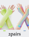 Fishnet Fingerless Long Gloves