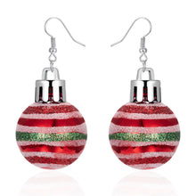 Carica l&#39;immagine nel visualizzatore di Gallery, Fashion Green Red Color Star Ball Christmas Earring Women
