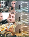 LED Large Makeup Mirror with 14 Dimmable Bulbs Hollywood Lighting and Charging Ports