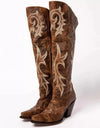 Chunky High Heel Cowgirl Boots