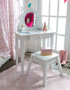 Medium Wooden Bedroom Vanity Stool Dressing Table