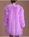 Elegant Windproof Thick Faux Fox Fur Long Coat