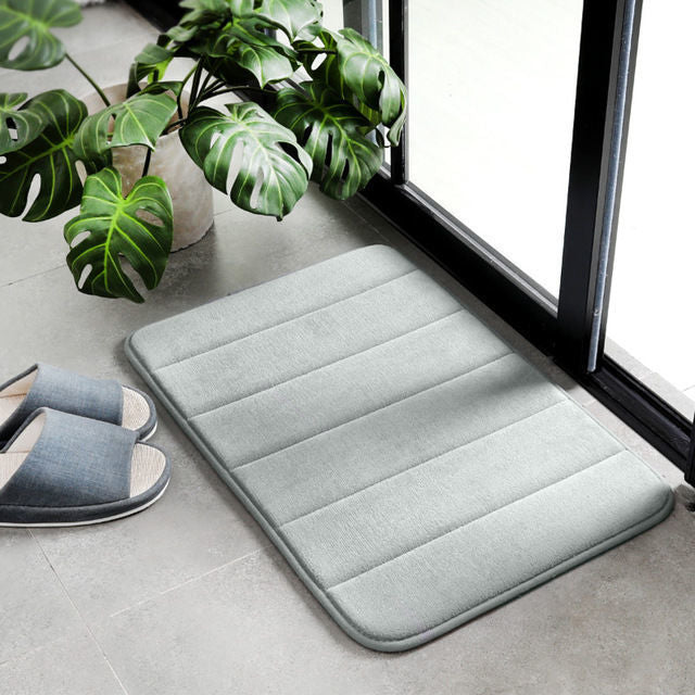 Velvet Solid Color Non-slip Bath Mat