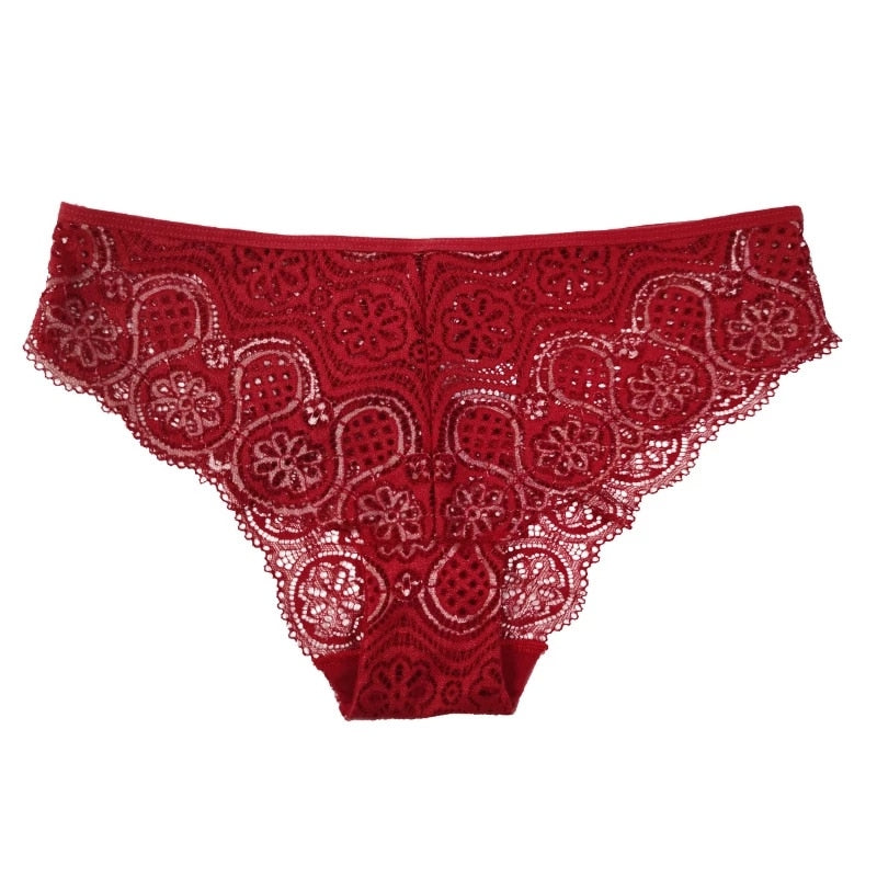 Low-Waist Female Embroidery Underwear