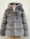 High Quality Warm Thick Hooded Fur Winter Coat