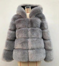 Load image into Gallery viewer, High Quality Warm Thick Hooded Fur Winter Coat
