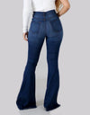 High Quality High Waist Stretchy Baggy Vintage Slim Fit Woman Wide Leg Flare Pants